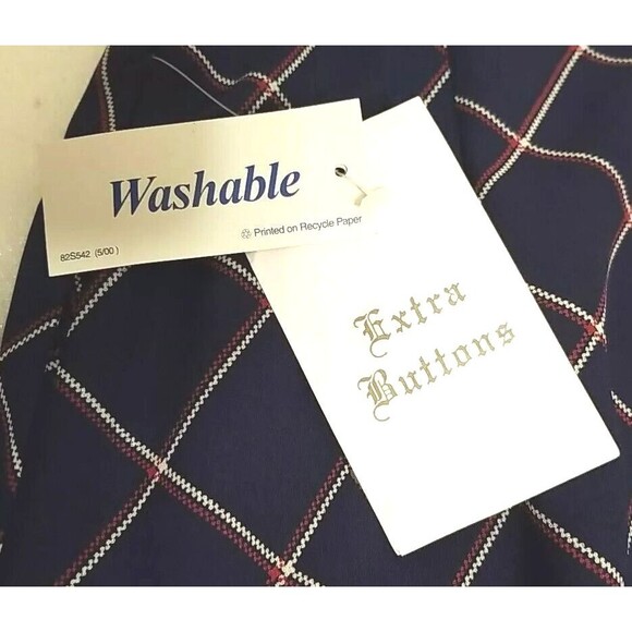 Pendleton NWT Women's navy blue Plaid Maxi modest Lined skirt size 8 T35 - Picture 7 of 7